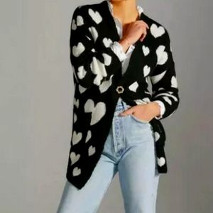 NWT Anthropologie Maeve Hearts Cardigan. Size: Standard XS/S
